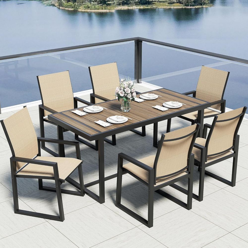 Outdoor Furniture On Sale - 7 Piece Patio Dining Set or