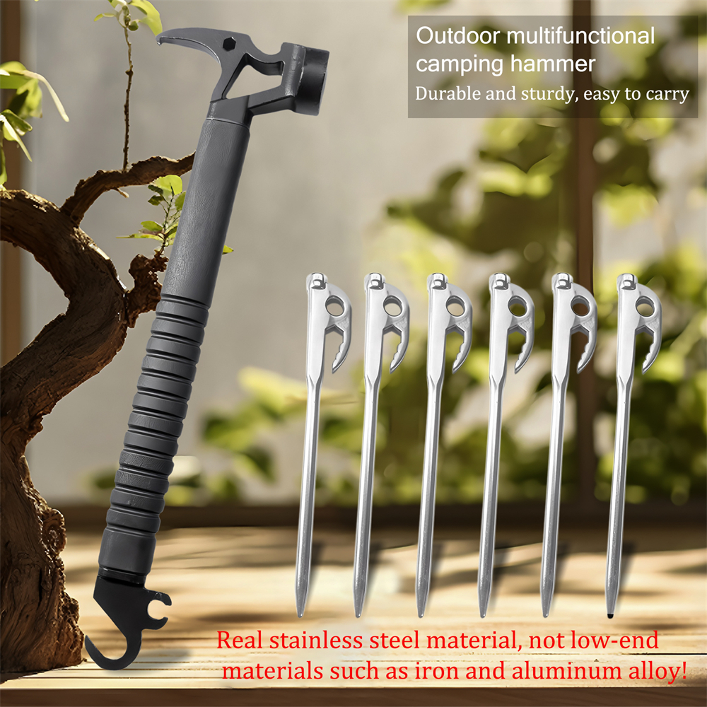 Outdoor Furniture Upholstery - 1/6/7PCS, Outdoor Multifunctional Hammer Hammer Hand