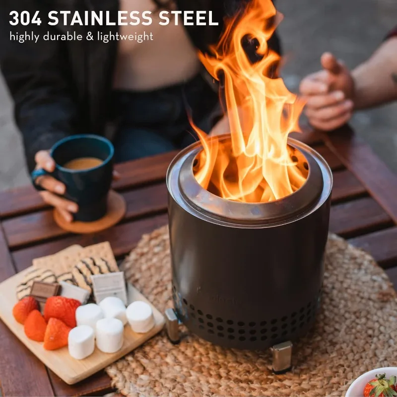 Outdoor Furniture Fire Table - Portable Camping Stove Tabletop Pit with
