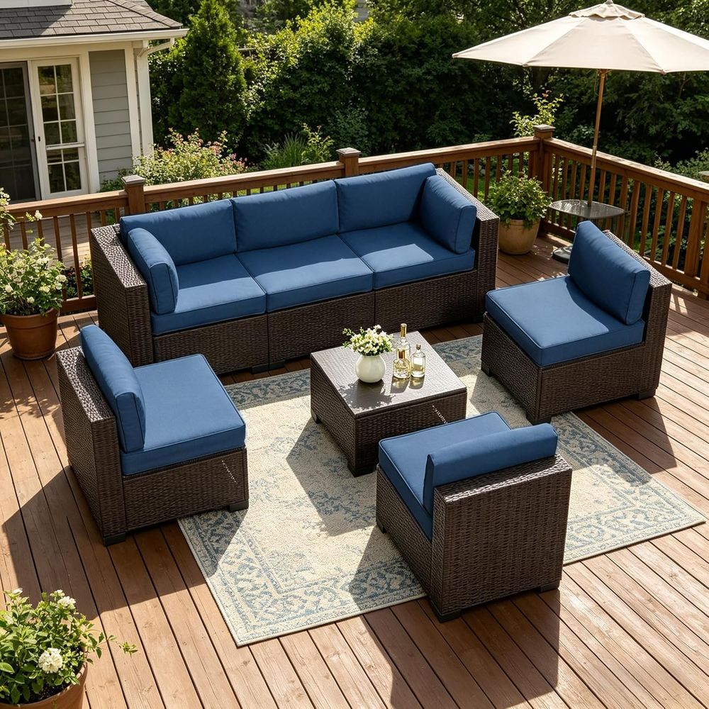 Outdoor Furniture On Sale - All-Weather Wicker Sectional Patio Furniture Set