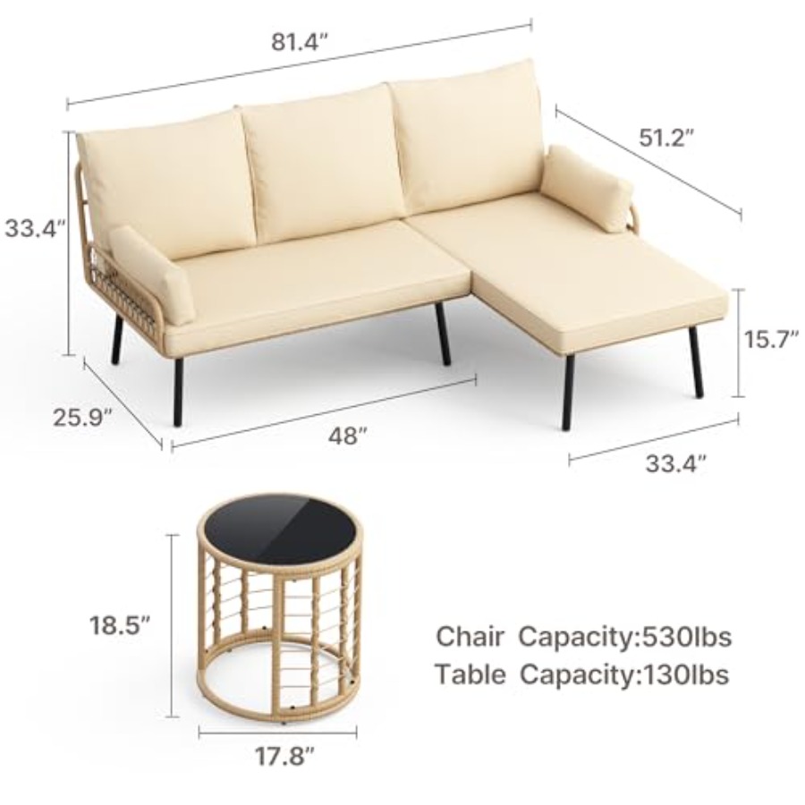 3-Piece Outdoor Patio Furnitur - Outdoor Furniture On Sale avaliação e preço