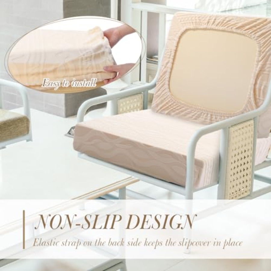 8Pcs Stretch Patio Cushion Cov - Outdoor Furniture Covers avaliação e preço