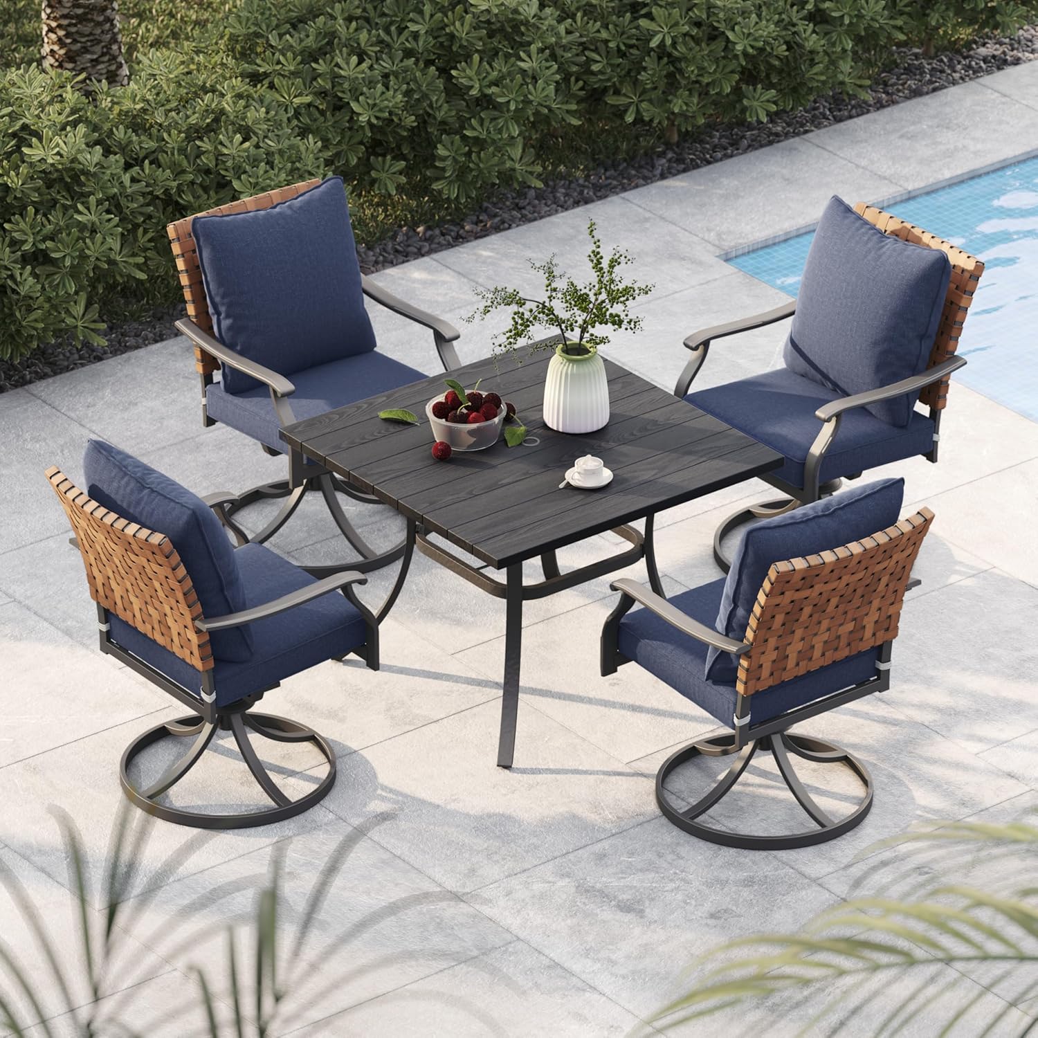 5-Piece Outdoor Dining Set, 4  - Outdoor Furniture Dining Set avaliação e preço