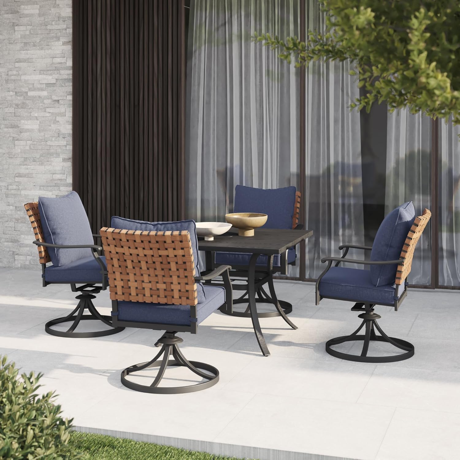 5-Piece Outdoor Dining Set, 4  - Outdoor Furniture Dining Set avaliação e preço