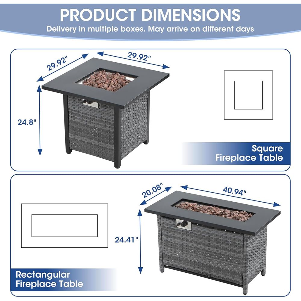 5-Piece Patio Furniture Set wi - Outdoor Furniture And Fire Pit avaliação e preço