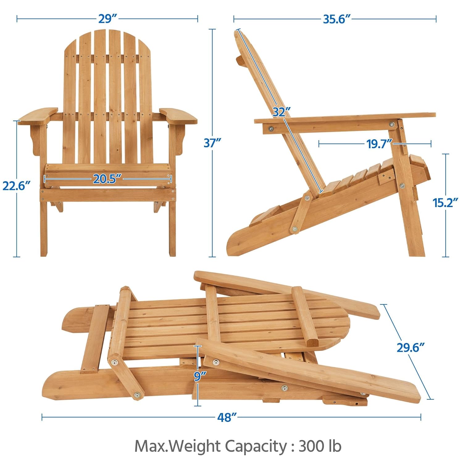 Folding Adirondack Chair Set o - Outdoor Furniture And Fire Pit avaliação e preço