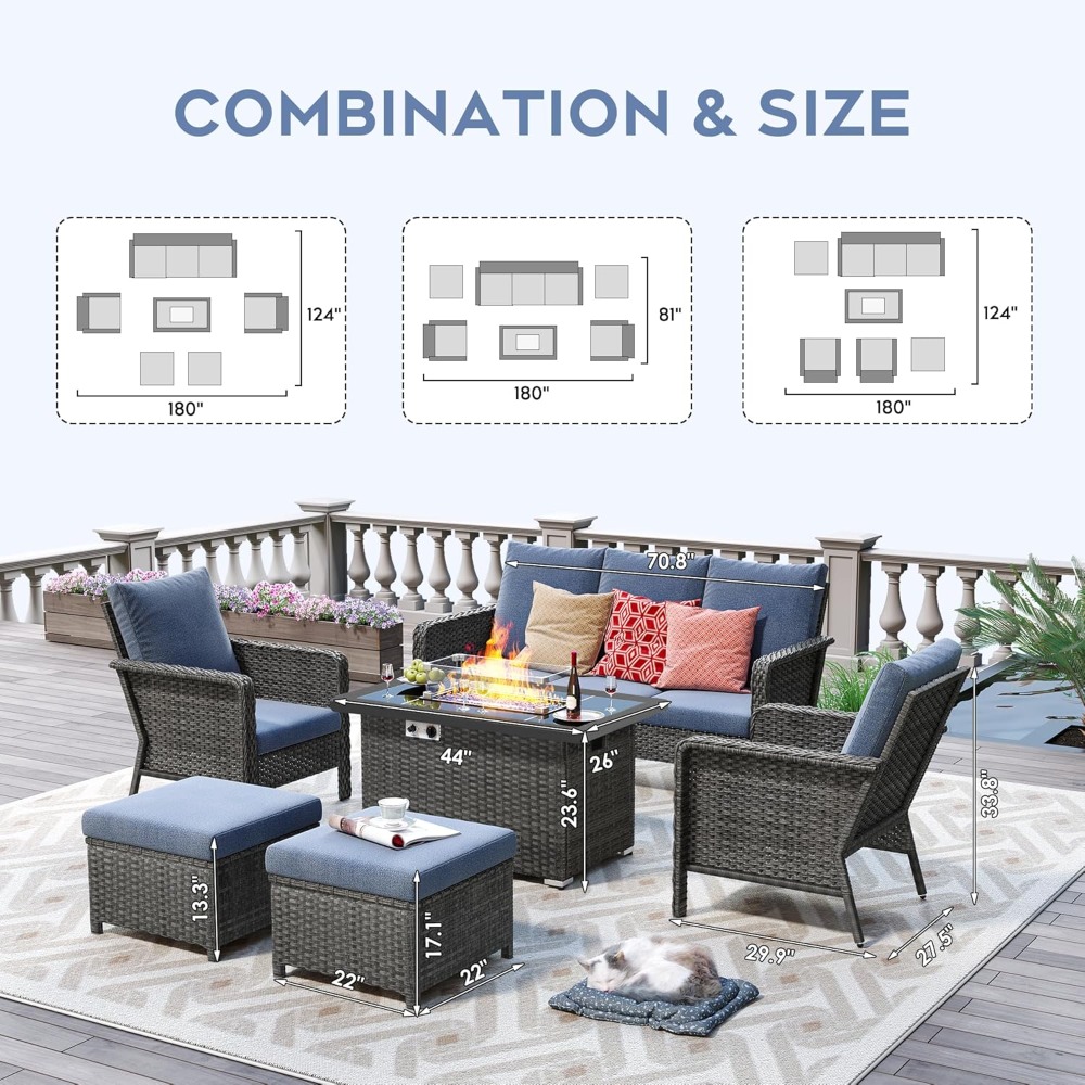Outdoor Patio Furniture Set Wi - Outdoor Furniture Fire Table avaliação e preço