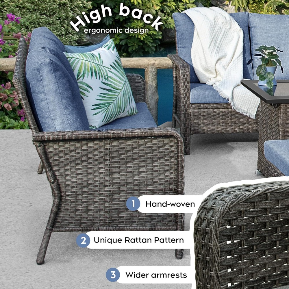 Outdoor Patio Furniture Set Wi - Outdoor Furniture Fire Table avaliação e preço