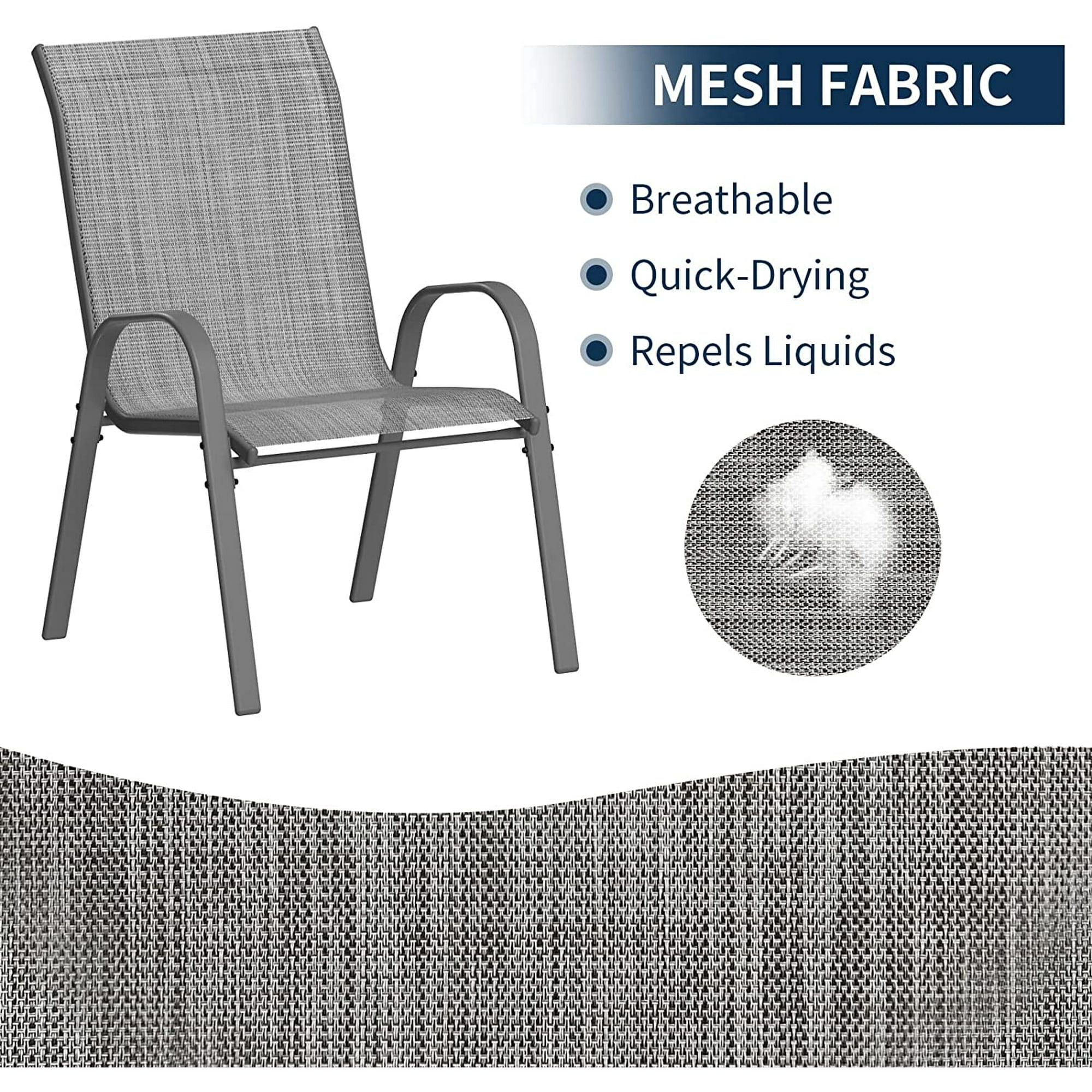Stackable Chairs-6PCS Outdoor  - Outdoor Furniture Dining Set avaliação e preço