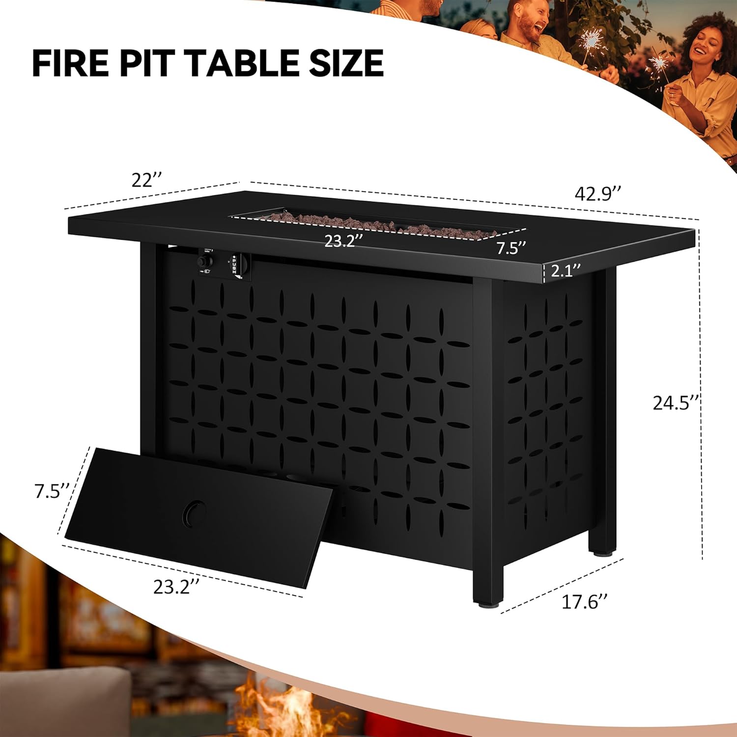 7 Piece Patio Furniture Set wi - Outdoor Furniture And Fire Pit avaliação e preço