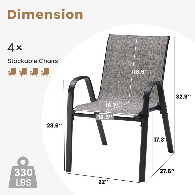 Stackable Outdoor Dining Chair - Outdoor Furniture Dining Set avaliação e preço