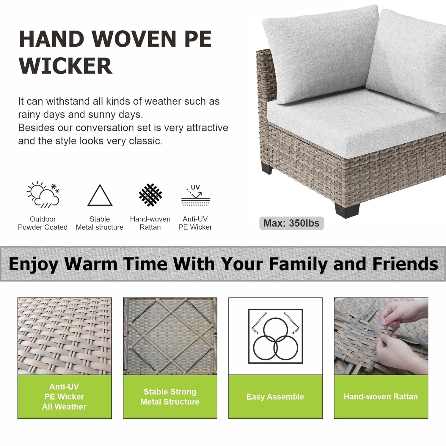 7 Piece Outdoor Sectional Sofa - Outdoor Furniture And Fire Pit avaliação e preço