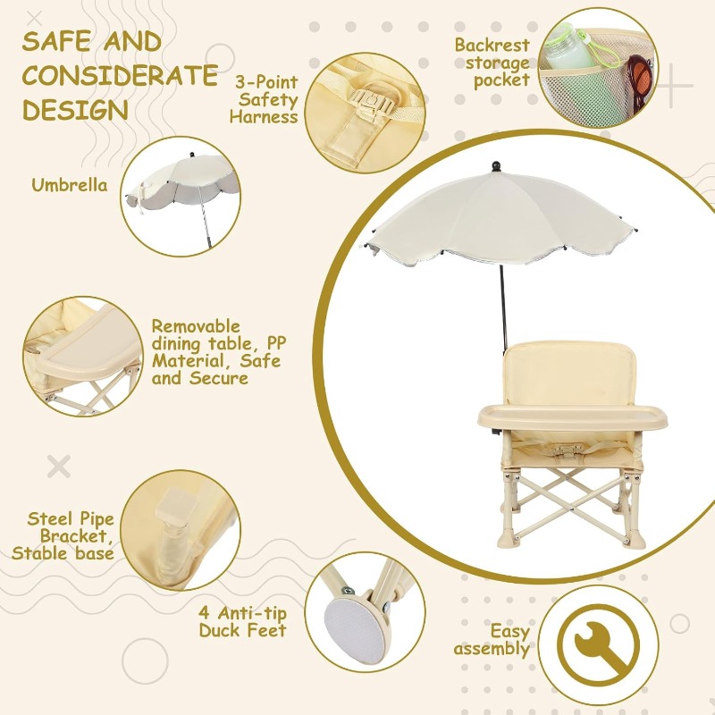 Baby Outdoor Beach Chair with  - Outdoor Furniture Dining Set avaliação e preço