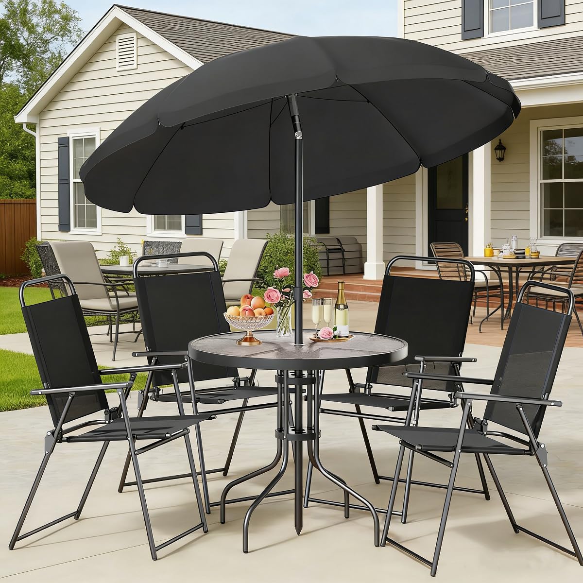6-Piece Outdoor Patio Dining S - Outdoor Furniture Dining Set avaliação e preço