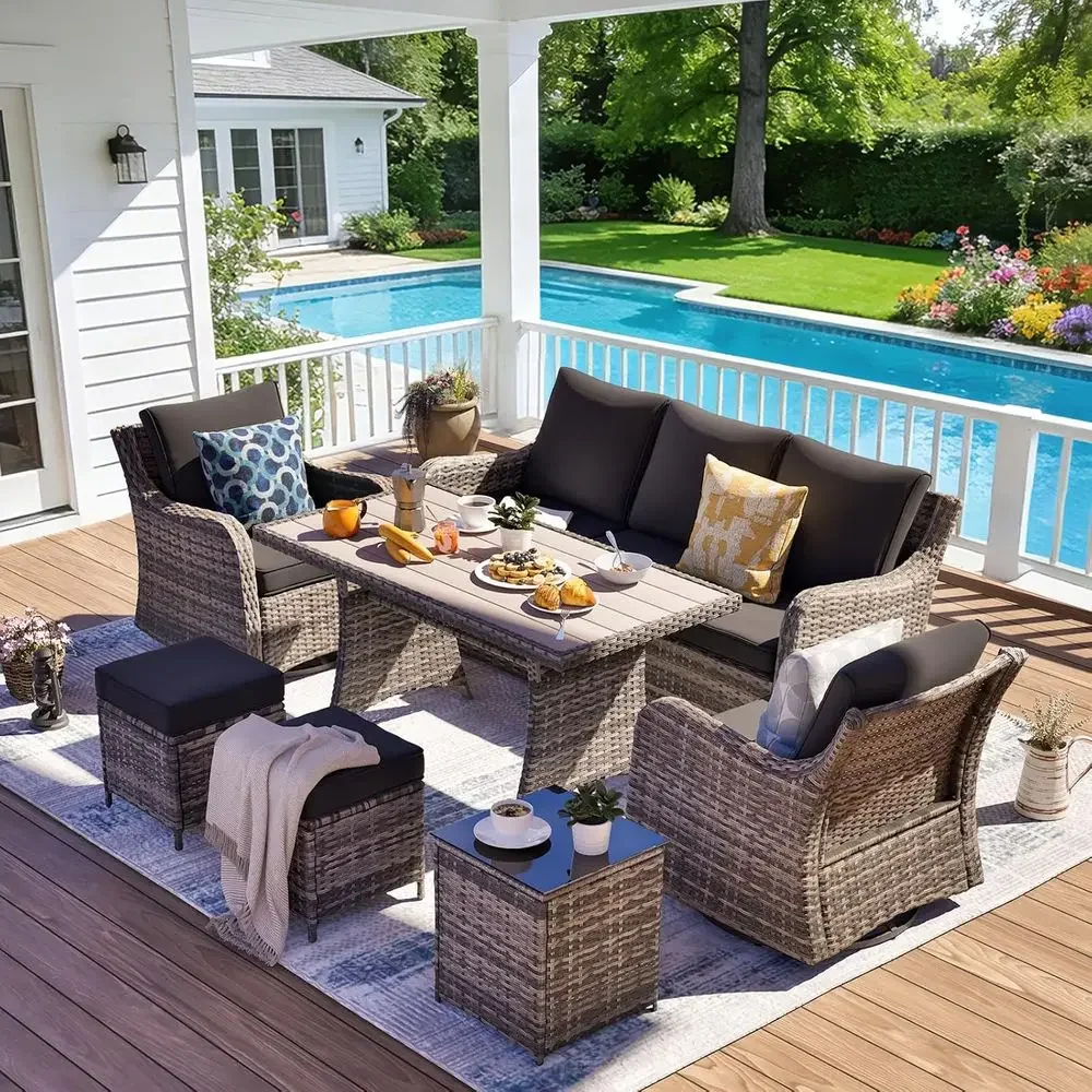7-Piece Outdoor Patio Furnitur - Outdoor Furniture Dining Set avaliação e preço