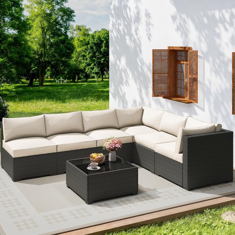 olimix 7 Piece Outdoor Patio F - Outdoor Furniture On Sale avaliação e preço