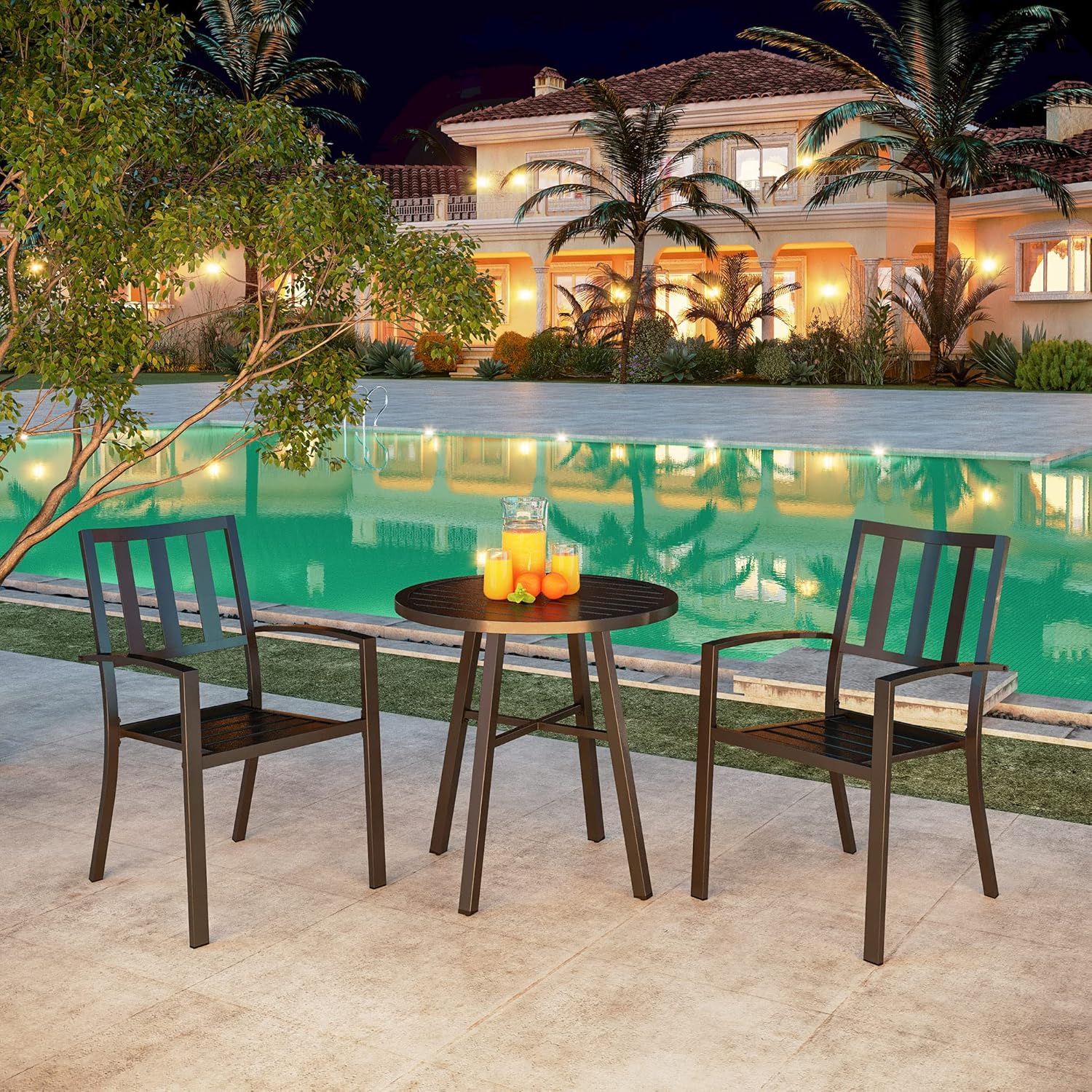3 Piece Outdoor Patio Bistro D - Outdoor Furniture On Sale avaliação e preço