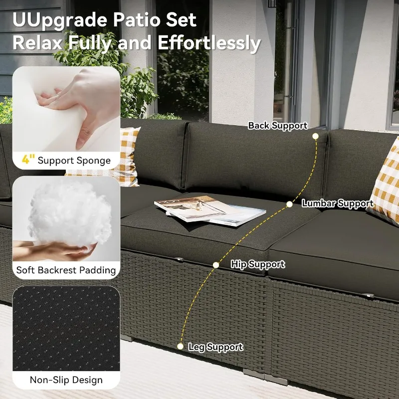 Aoxun Patio Furniture Set with - Outdoor Furniture And Fire Pit avaliação e preço
