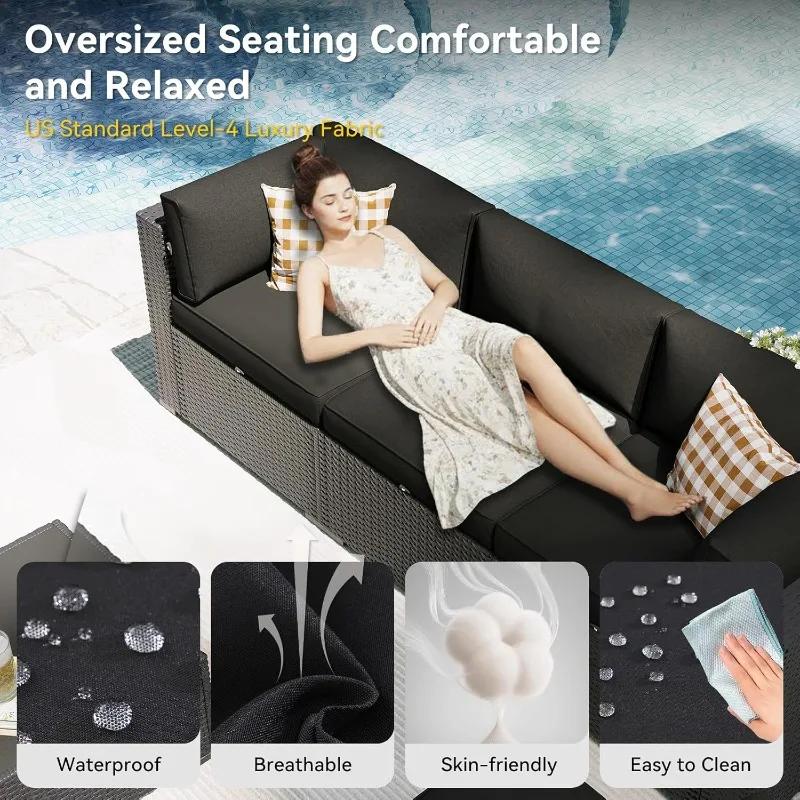 Aoxun Patio Furniture Set with - Outdoor Furniture And Fire Pit avaliação e preço