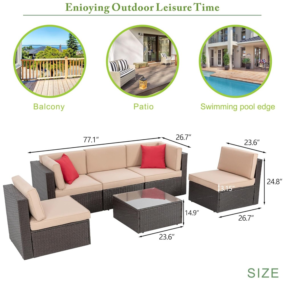 Wicker Sectional Sofa Set L Sh - Outdoor Furniture On Sale avaliação e preço
