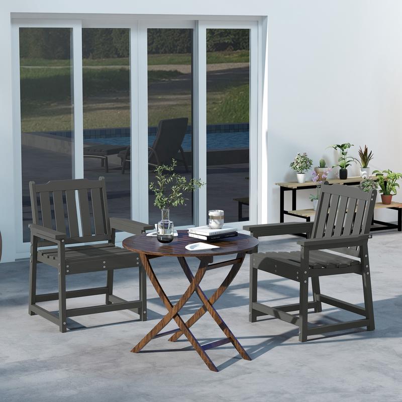 2 Piece All-Weather Patio Chai - Outdoor Furniture Dining Set avaliação e preço