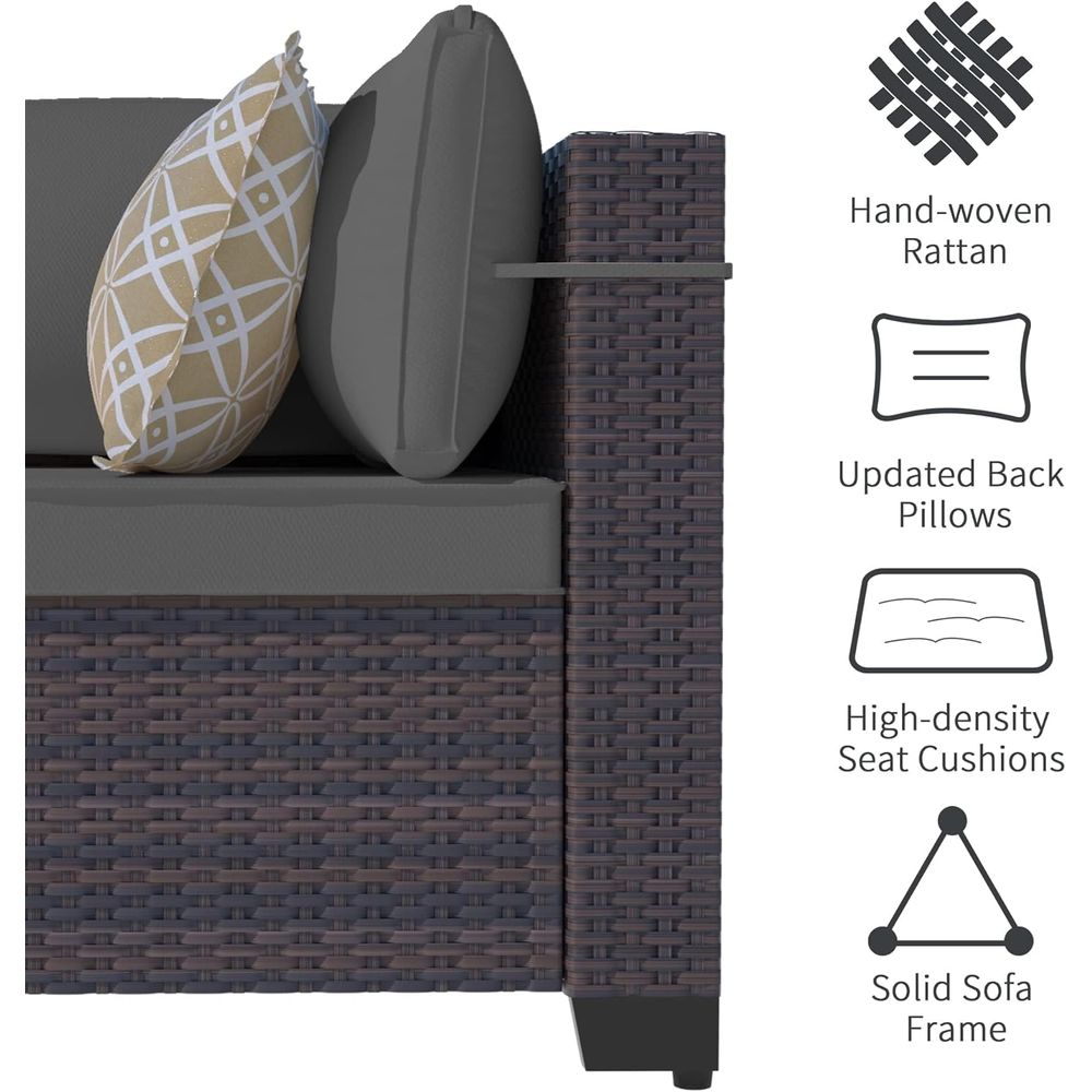 13-Piece Outdoor Sectional Pat - Outdoor Furniture And Fire Pit avaliação e preço