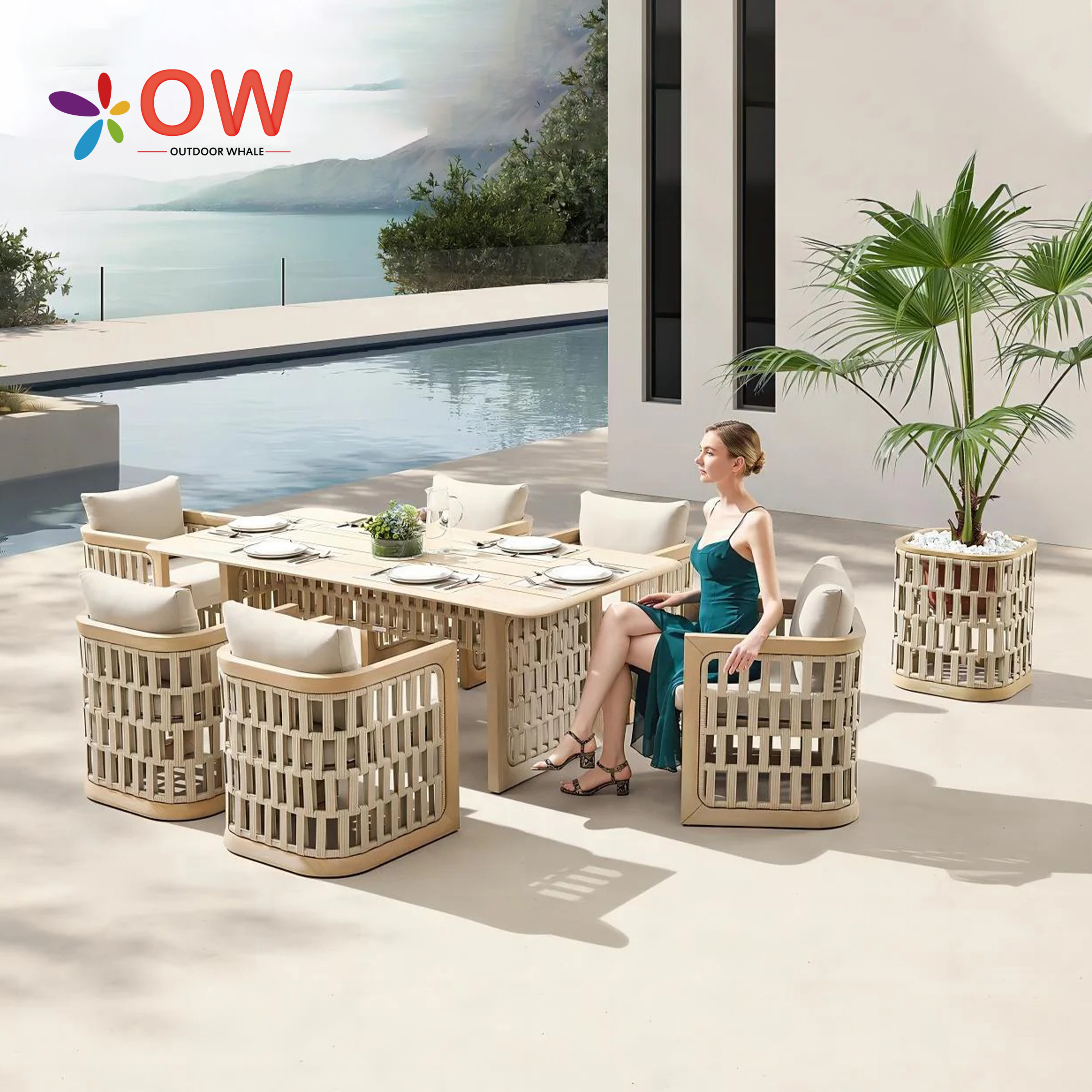 Modern Dining Table Set For Ho - Outdoor Furniture Dining Set avaliação e preço