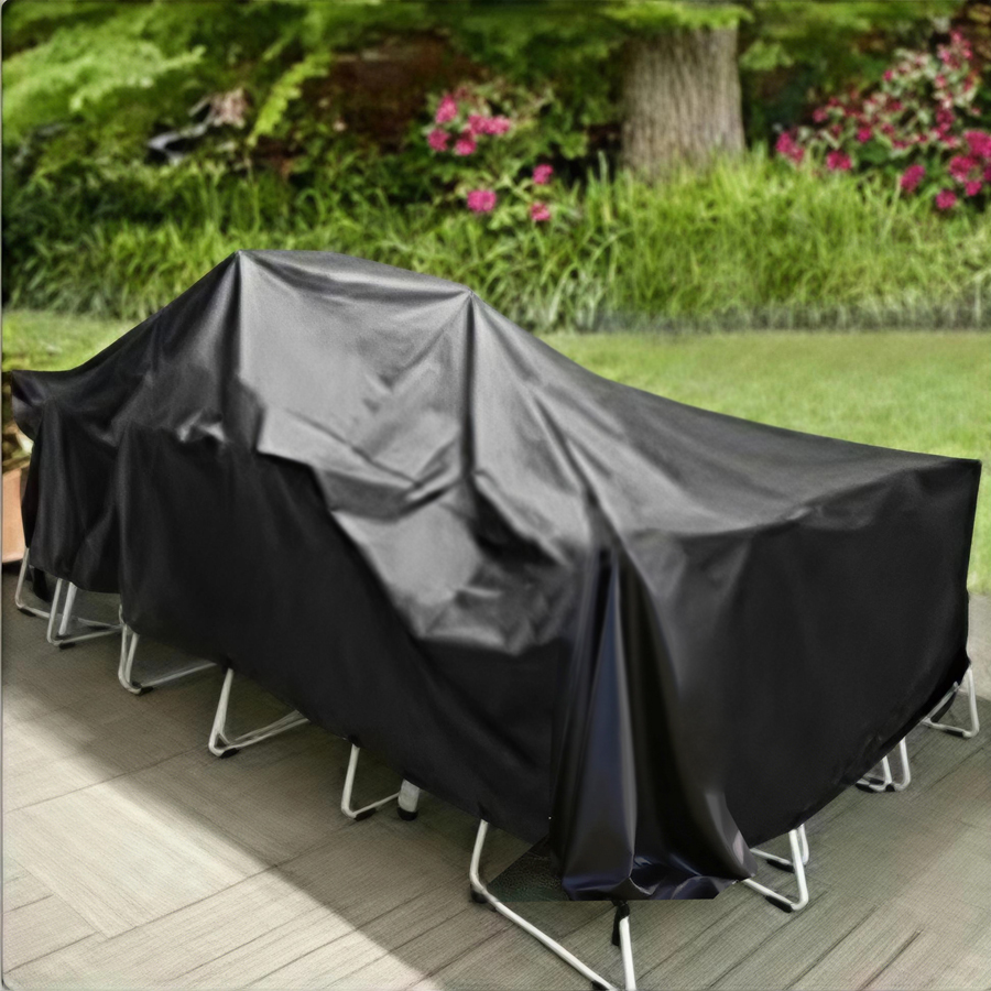Durable Pure Black PVC Waterpr - Outdoor Furniture Covers avaliação e preço