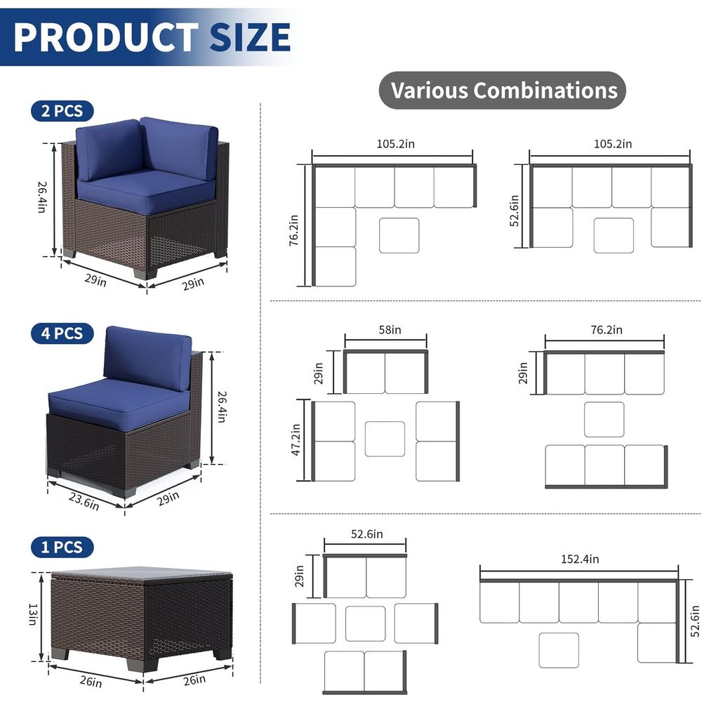 All-Weather Wicker Sectional P - Outdoor Furniture On Sale avaliação e preço