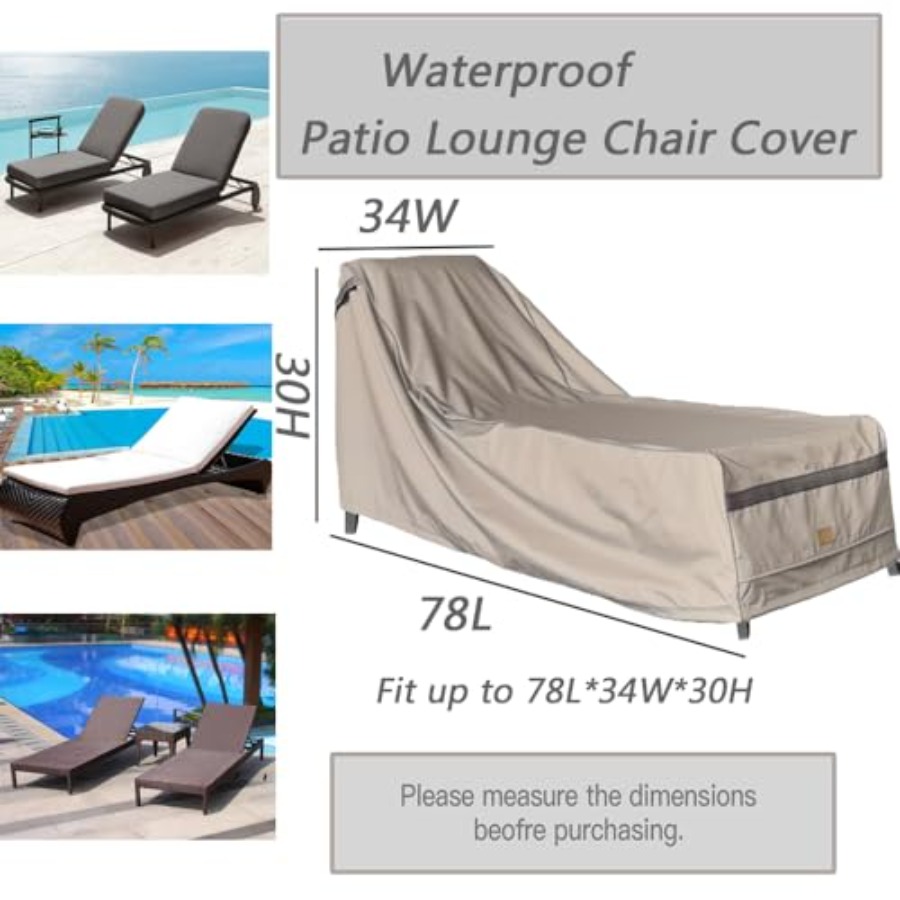 Patio Chaise Lounge Cover Wate - Outdoor Furniture Covers avaliação e preço