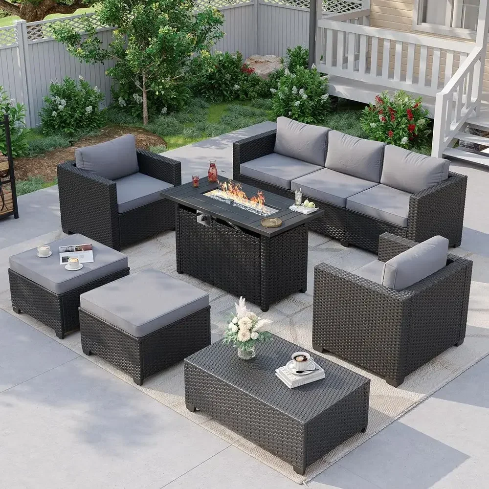 7-Piece Outdoor Patio Furnitur - Outdoor Furniture And Fire Pit avaliação e preço