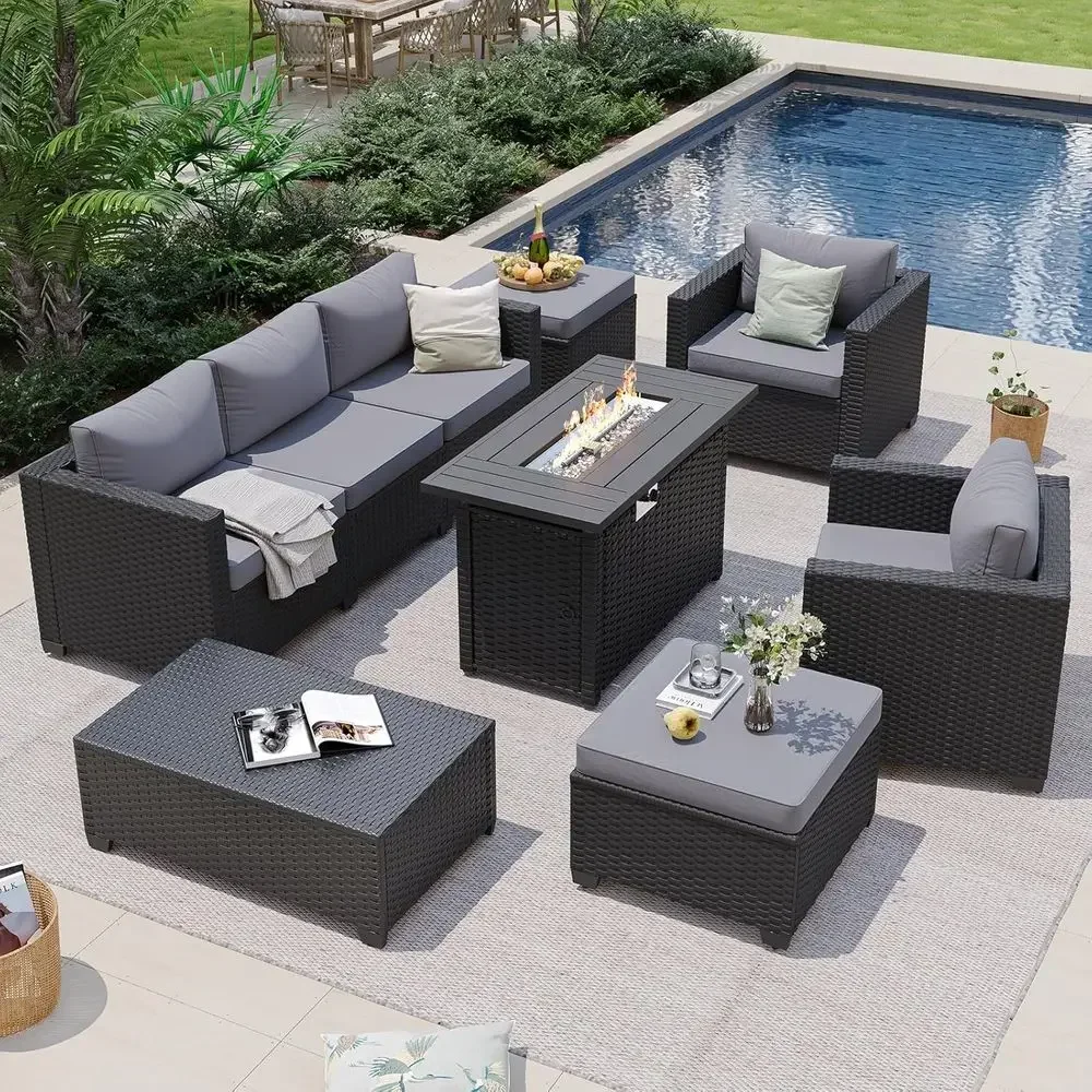 7-Piece Outdoor Patio Furnitur - Outdoor Furniture And Fire Pit avaliação e preço