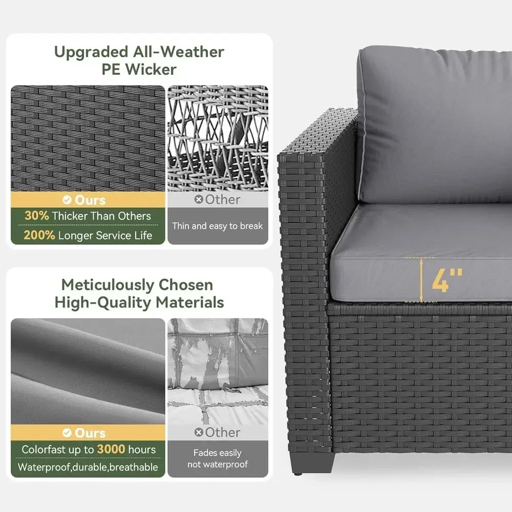 7-Piece Outdoor Patio Furnitur - Outdoor Furniture And Fire Pit avaliação e preço