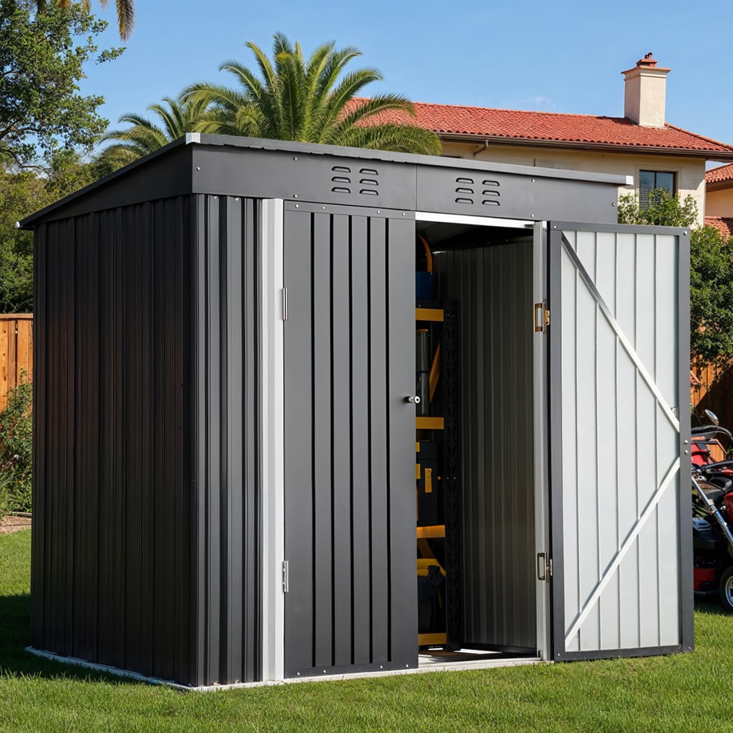 6' x 4' Outdoor Storage Shed C - Outdoor Furniture On Sale avaliação e preço