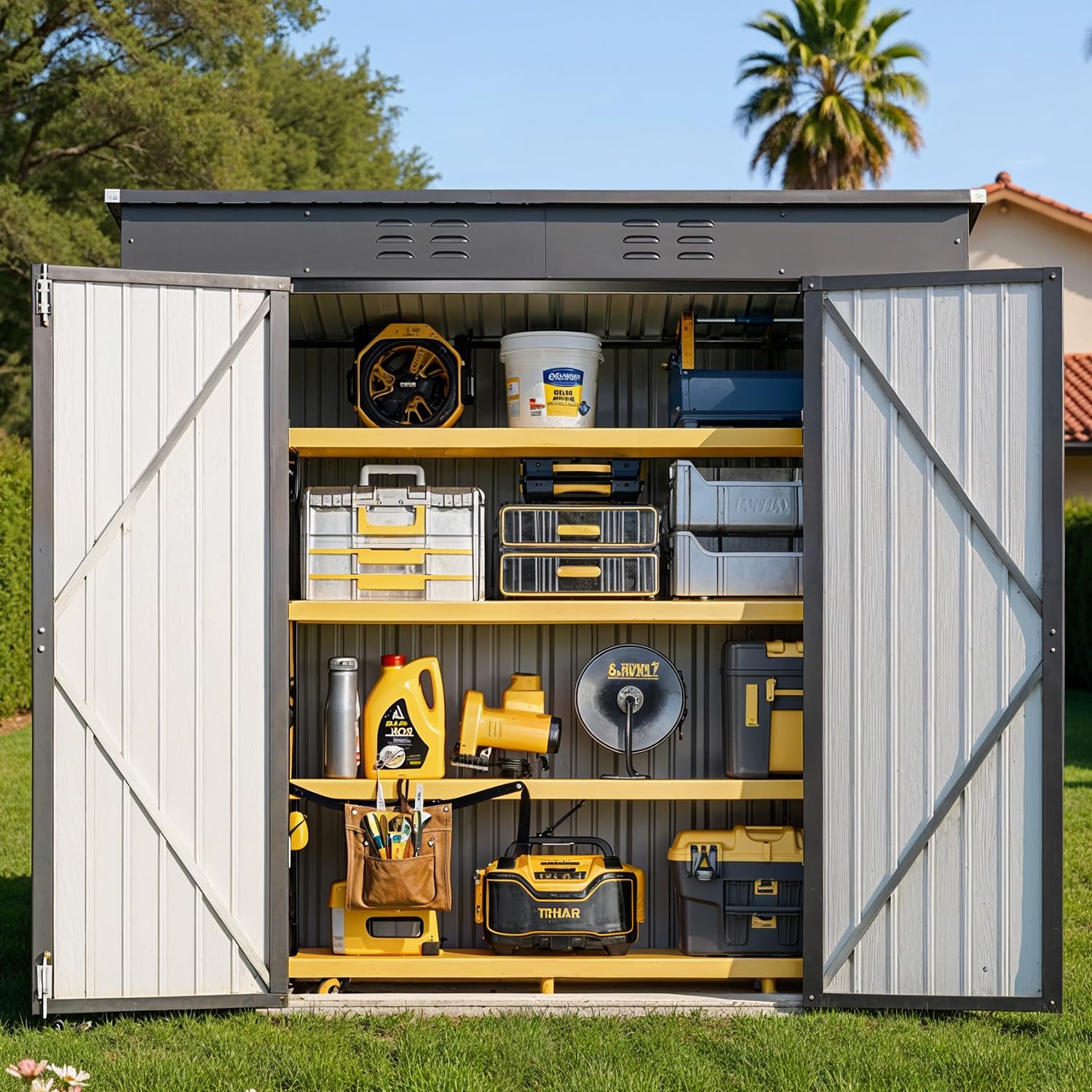 6' x 4' Outdoor Storage Shed C - Outdoor Furniture On Sale avaliação e preço