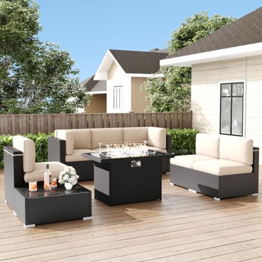 Patio furniture set for outdoo - Outdoor Furniture Fire Table avaliação e preço