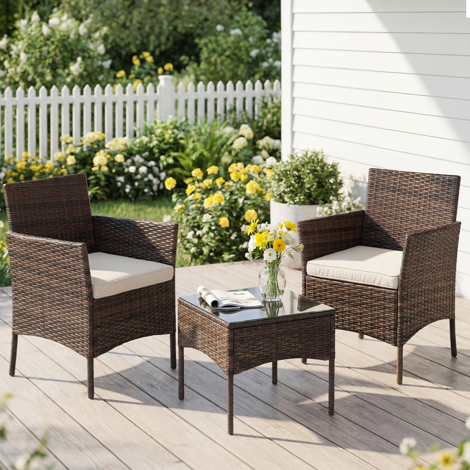 JHK 3 Pieces Outdoor Patio Fur - Outdoor Furniture On Sale avaliação e preço
