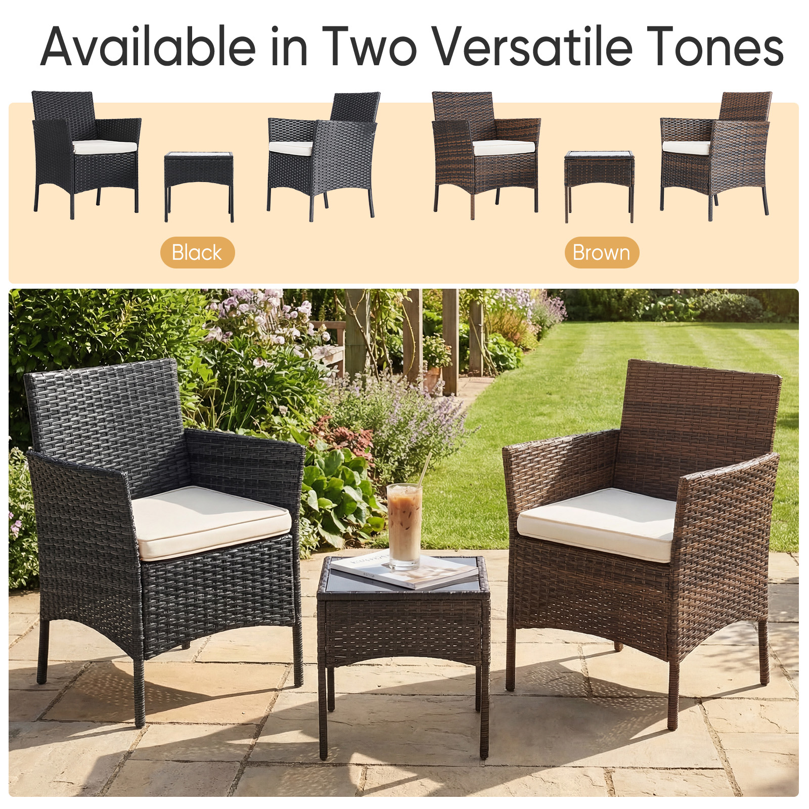JHK 3 Pieces Outdoor Patio Fur - Outdoor Furniture On Sale avaliação e preço
