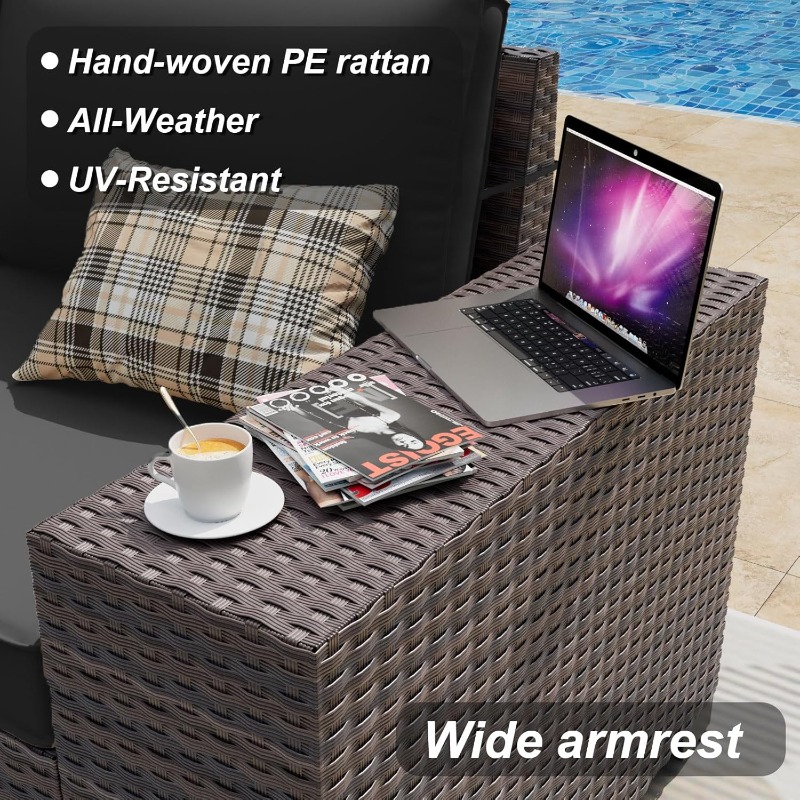 ALAULM 6 Pieces Patio Furnitur - Outdoor Furniture On Sale avaliação e preço