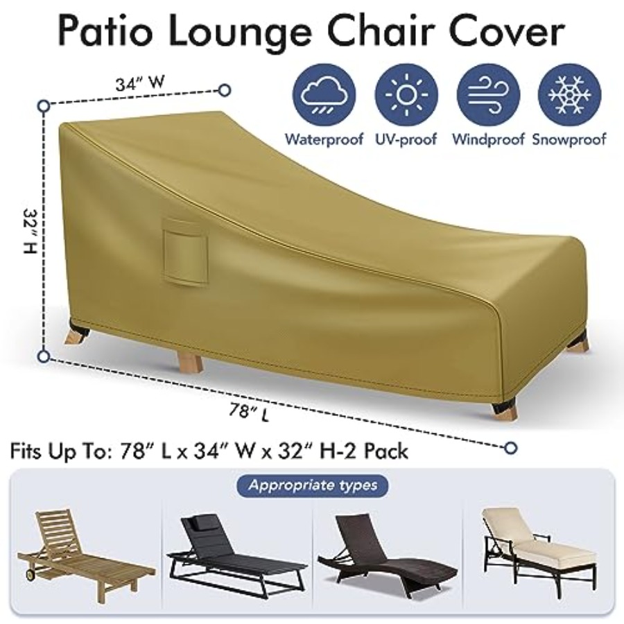 Chaise Lounge Covers Outdoor W - Outdoor Furniture Covers avaliação e preço