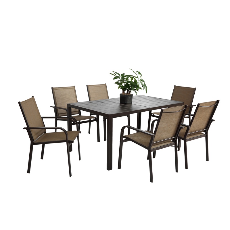 7-Piece Outdoor Patio Dining S - Outdoor Furniture Dining Set avaliação e preço