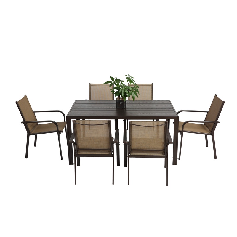 7-Piece Outdoor Patio Dining S - Outdoor Furniture Dining Set avaliação e preço